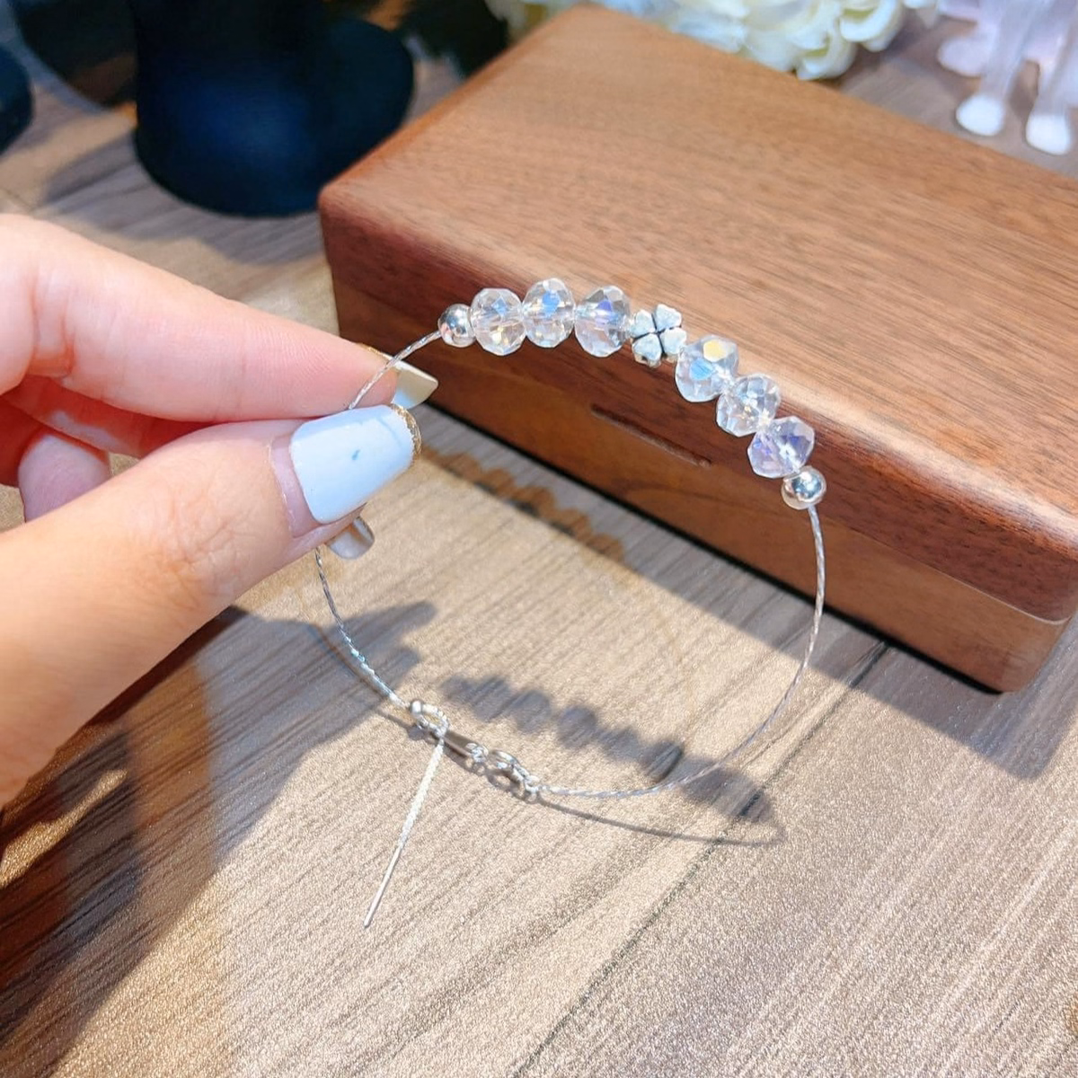 Vòng Tay Pha Lê Bạc Ta Cao Cấp Có Thẻ Hóa Đơn - Thắng Giang - Ảnh 3