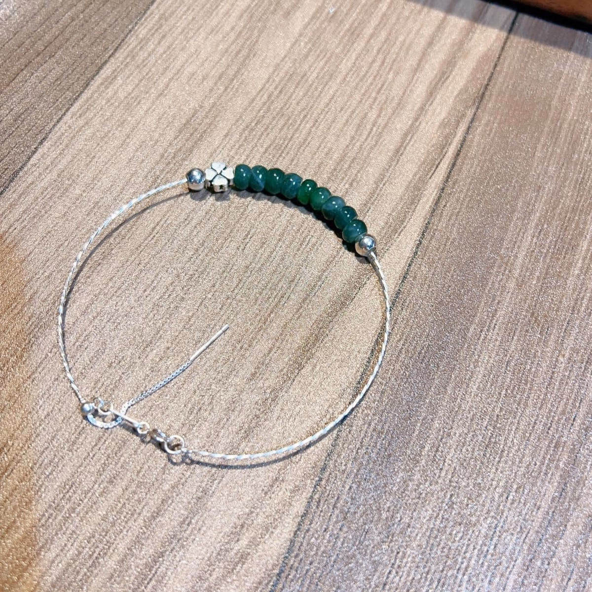 Vòng Tay Ngọc Lam Bạc Ta Thiên Nhiên Có Thẻ Hóa Đơn - Thắng Giang - Ảnh 3