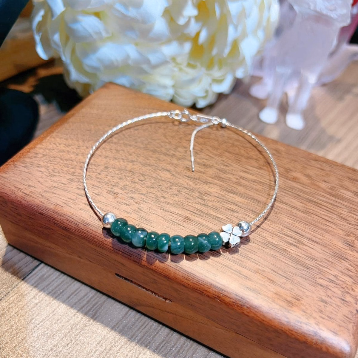 Vòng Tay Ngọc Lam Bạc Ta Thiên Nhiên Có Thẻ Hóa Đơn - Thắng Giang - Ảnh 4