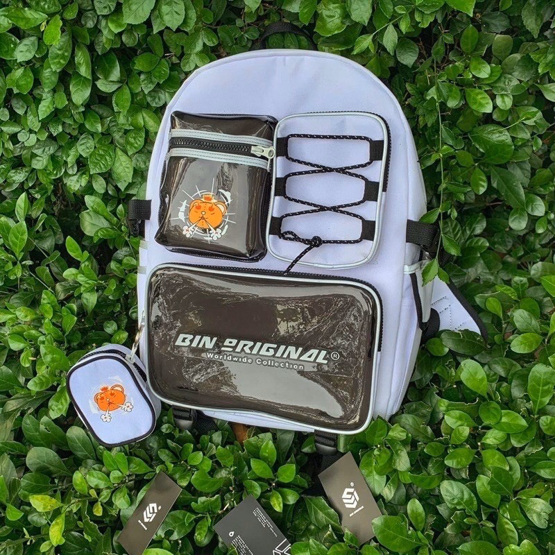 Balo Hộp Phối Mica Vải Bố Đan Dây St24 - Nana House - Ảnh 3