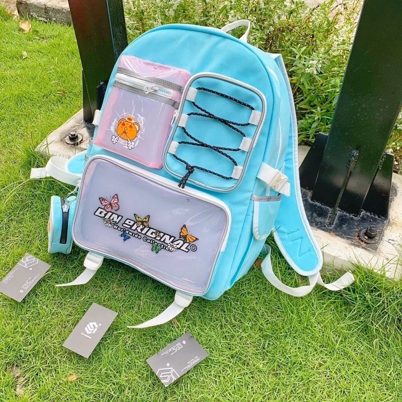 Balo Hộp Phối Mica Vải Bố Đan Dây St24 - Nana House - Ảnh 4