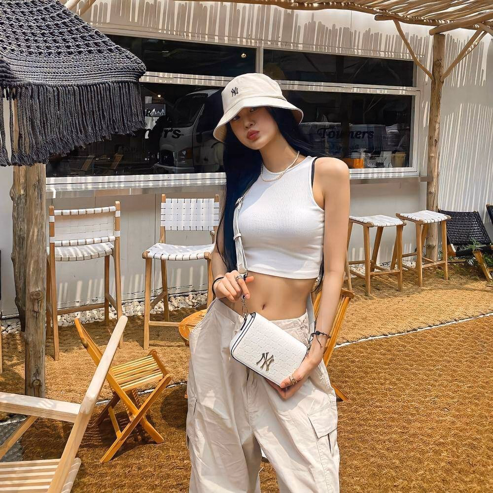 Túi Đeo Chéo Nam Nữ Mlb Da Phối Logo N.Y Dập Nổi Wh215 - Winnie House - Ảnh 9