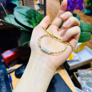 Vòng Tay Ngũ Điếu Ngọc Cẩm Thạch Thiên Nhiên 6 Ly - Thắng Giang