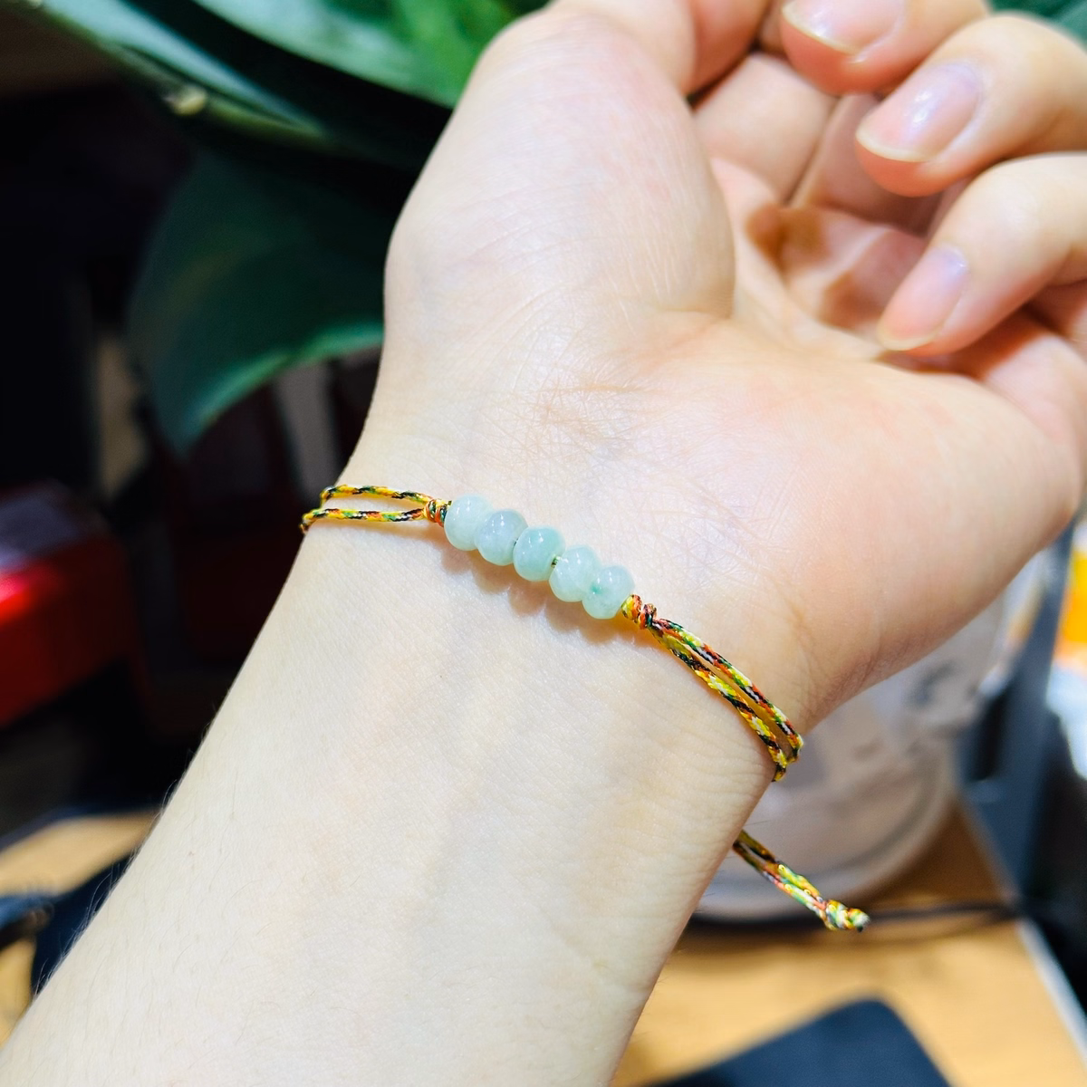 Vòng Tay Ngũ Điếu Ngọc Cẩm Thạch Thiên Nhiên 6 Ly - Thắng Giang - Ảnh 3