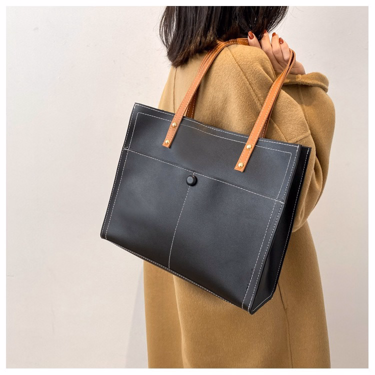 Túi Xách Tone Nữ Công Sở Đi Làm Phong Cách Ulzzang Cỡ Lớn Kèm Phụ Kiện Con Vịt Bông 213 - Larita Fashion - Ảnh 8