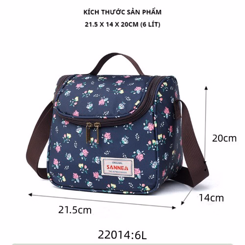 Túi Đựng Cơm Giữ Nhiệt Sannea Cao Cấp, Vải Oxford D600, Cách Nhiệt Bằng Màng Peva, Túi Đựng Bình Sữa, Dã Ngoại, Chống Nước Ch103-Bh Kids - Ảnh 6