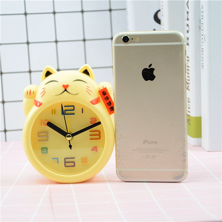 Đồng Hồ Để Bàn Mèo Thần Tài - Silver - Ảnh 2