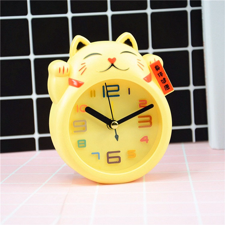 Đồng Hồ Để Bàn Mèo Thần Tài - Silver - Ảnh 3