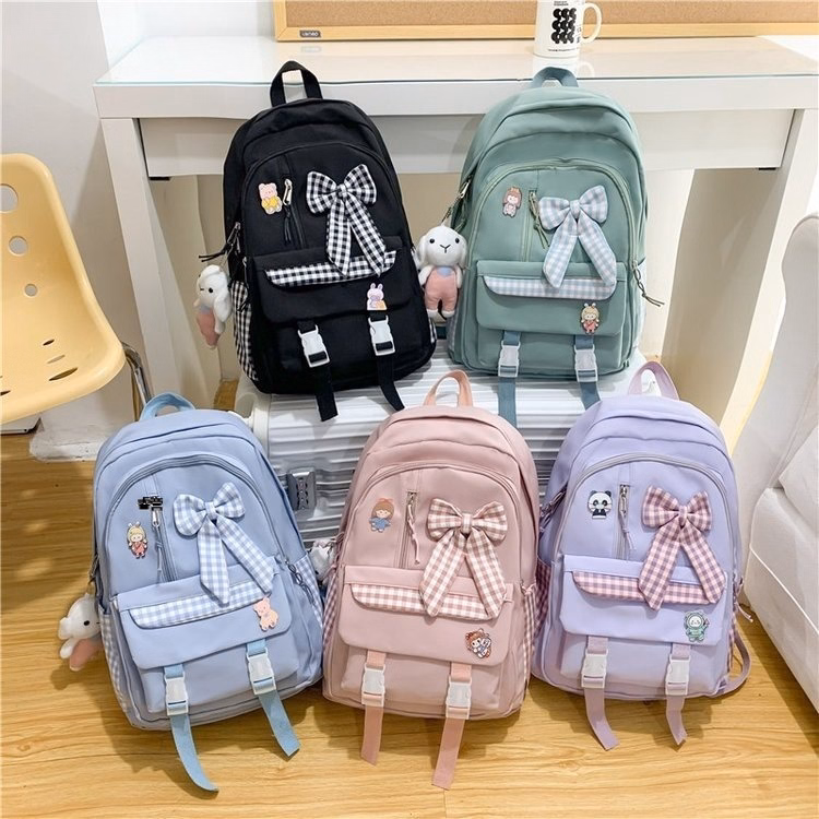 Balo Nữ Kèm Nơ Đi Học,Đi Chơi Chống Nước Phong Cách Hàn Quốc 720- Larita Fashion - Ảnh 5