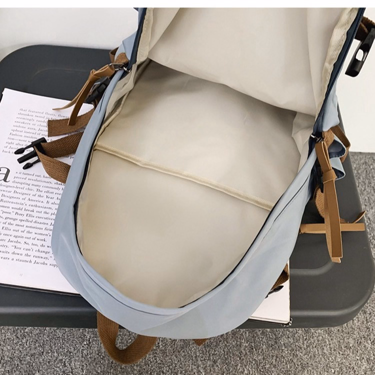 Balo Nam Nữ Tặng Kèm Móc Khóa Ếch Chân Dài Đi Học Thời Trang Ulzzang Nhiều Ngăn Tiện Dụng 730 - Larita Fashion - Ảnh 11