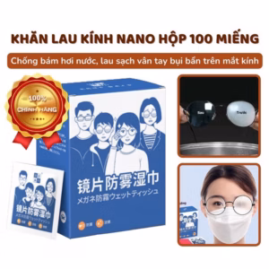 Hộp 100 Miếng Khăn Lau Kính Nano Chống Bám Nước - Gdn