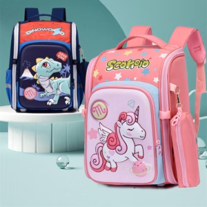 Balo Chống Gù Cho Bé Tiểu Học In Họa Tiết Xinh Xắn Nổi 3D Chống Xước 743 - Larita Fashion