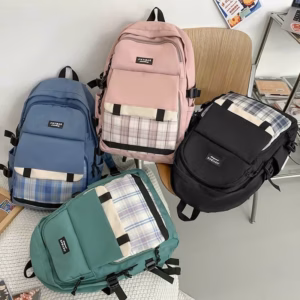 Balo Ulzzang Phối Màu Kẻ Đơn Giản Thời Trang 673 - Larita Fashion