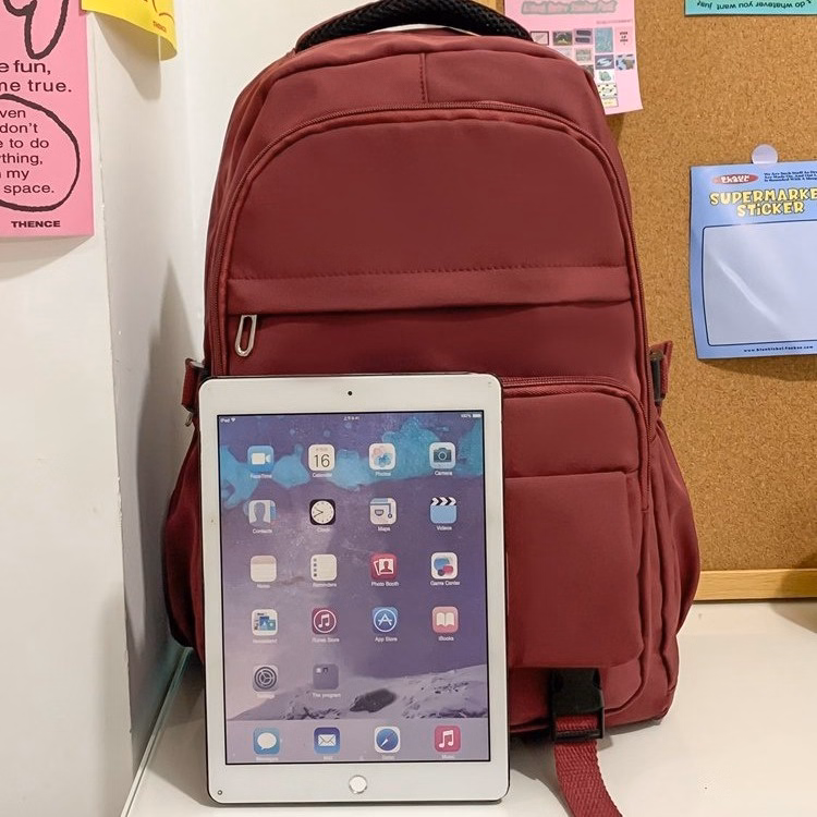 Balo Đi Học/Du Lịch Màu Trơn Chống Thấm Nước Sức Chứa Lớn 685 - Larita Fashion - Ảnh 18