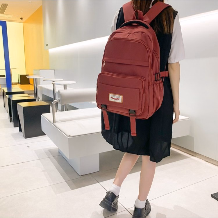 Balo Đi Học/Du Lịch Màu Trơn Chống Thấm Nước Sức Chứa Lớn 685 - Larita Fashion - Ảnh 17