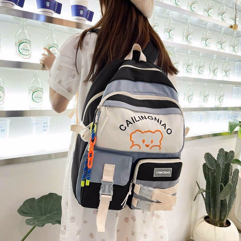 Balo Nữ Đi Học Thời Trang Ulzzang Hàn Quốc Họa Tiết Dễ Thương 744 - Larita Fashion - Ảnh 2