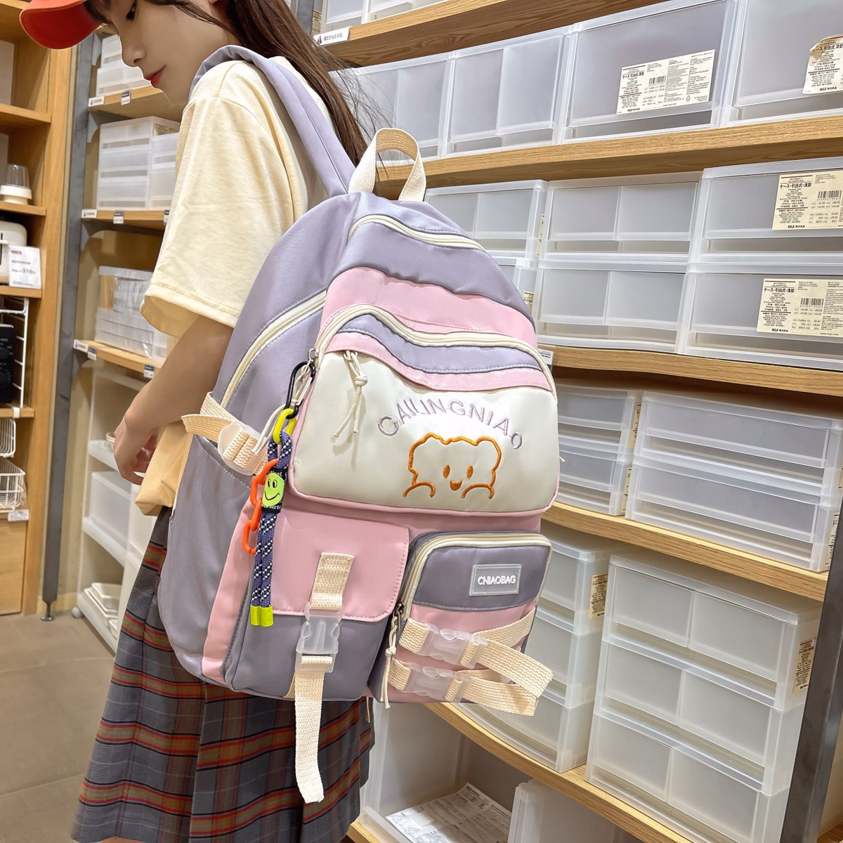 Balo Nữ Đi Học Thời Trang Ulzzang Hàn Quốc Họa Tiết Dễ Thương 744 - Larita Fashion - Ảnh 4