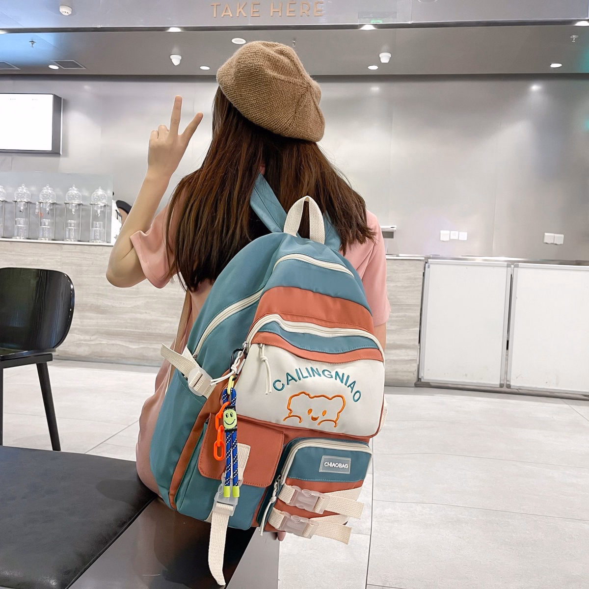 Balo Nữ Đi Học Thời Trang Ulzzang Hàn Quốc Họa Tiết Dễ Thương 744 - Larita Fashion - Ảnh 12