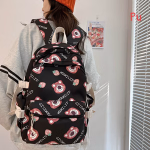 Balo Ulzzang Gấu Dâu Chống Nước Thời Trang Hàn Quốc Wh267 - Winnie House