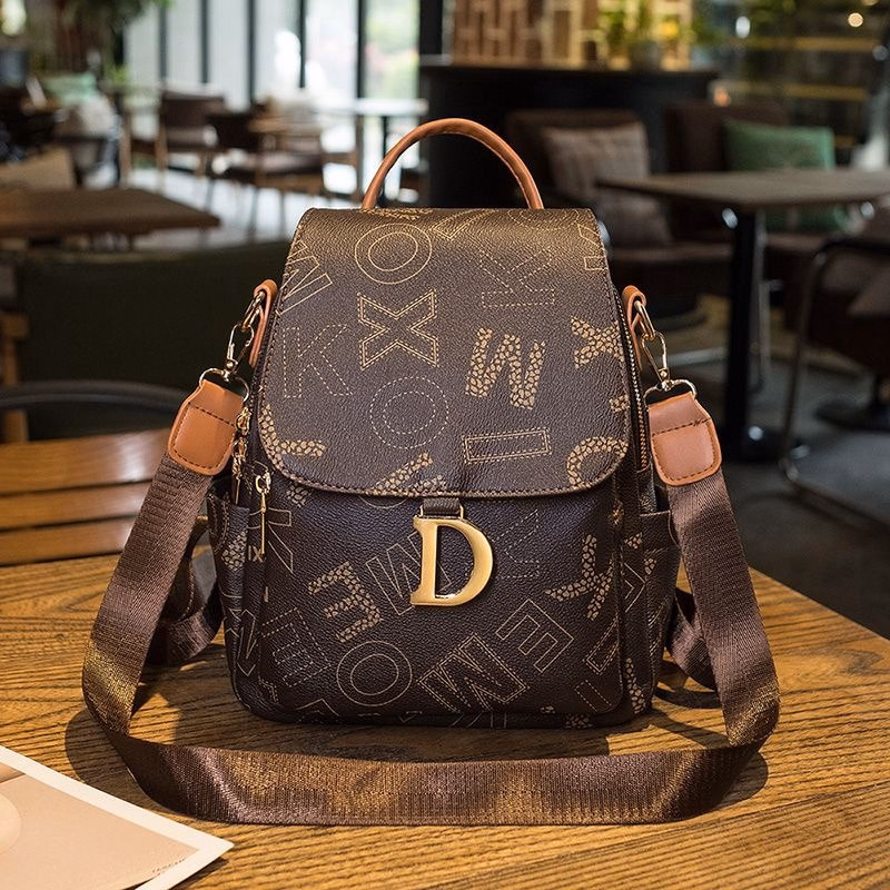 Balo Da In Chữ Phong Cách Cổ Điển Thời Trang Hàn Quốc Pp268 - Pipi Store - Ảnh 3