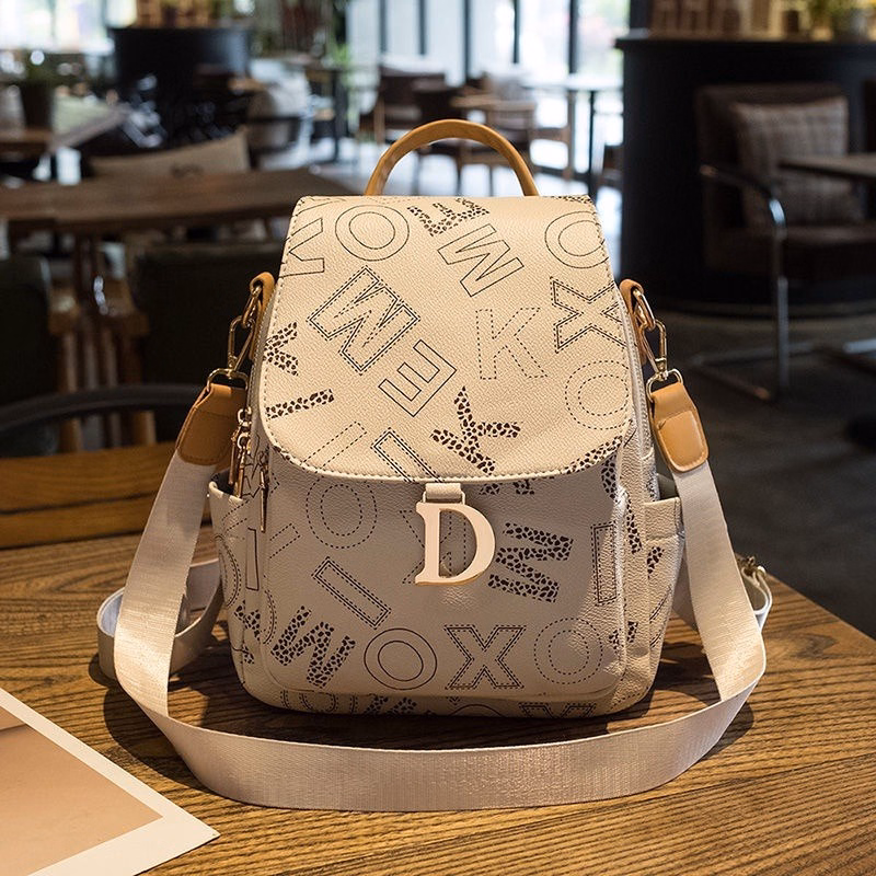 Balo Da In Chữ Phong Cách Cổ Điển Thời Trang Hàn Quốc Pp268 - Pipi Store - Ảnh 2