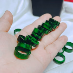 Nhẫn Ngọc Cẩm Thạch Sơn Thủy Bản Vuông Nhỡ Thiên Nhiên - Thắng Giang