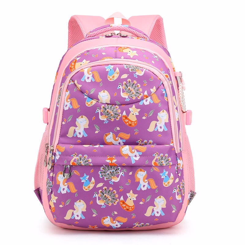 Balo Đi Học Chống Thấm Nước, Phản Quang Phát Sáng, In Hình Ngựa Pony Xinh Xắn Ch106 - Bh Kids - Ảnh 11