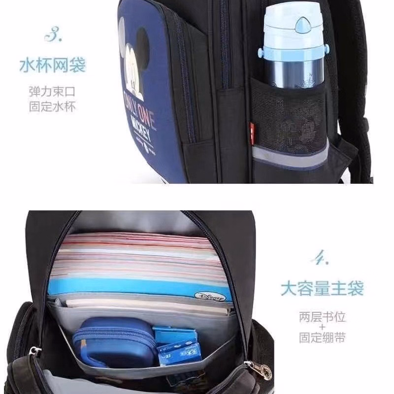 Balo Đi Học, Học Sinh Hình Micky Chống Nước Có Phản Quang Cho Bé Wh276 - Winnie House - Ảnh 9