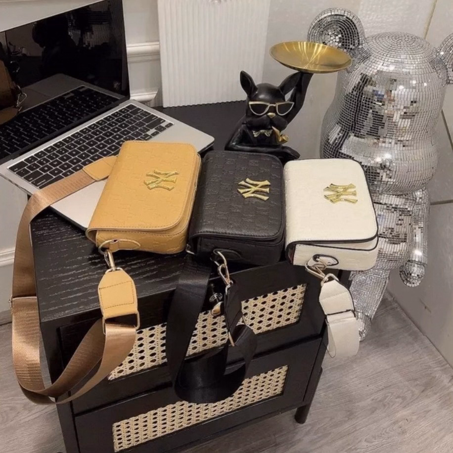 Túi Đeo Chéo Nam Nữ Mlb Da Phối Logo N.Y Dập Nổi Pp215 - Pipi Store - Ảnh 6