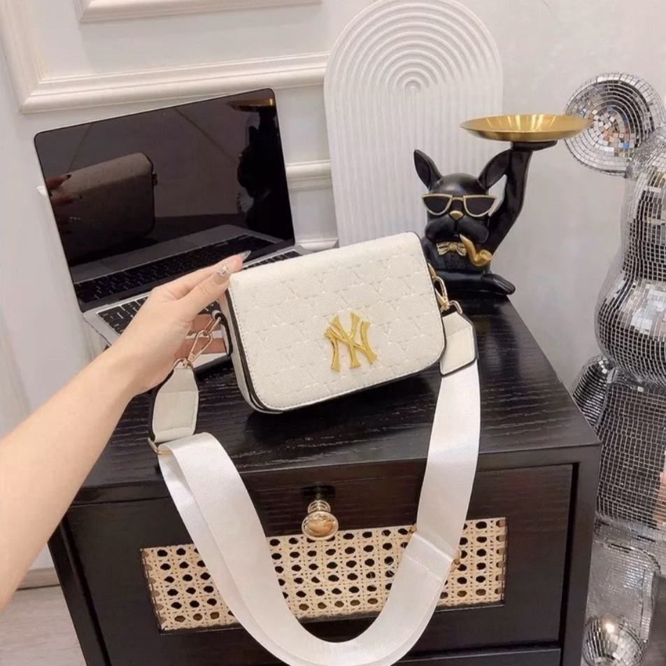 Túi Đeo Chéo Nam Nữ Mlb Da Phối Logo N.Y Dập Nổi Pp215 - Pipi Store - Ảnh 10