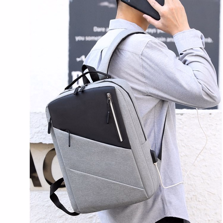 Balo Laptop Thời Trang Tích Hợp Cáp Sạc Vn0298 - Vanass - Ảnh 8