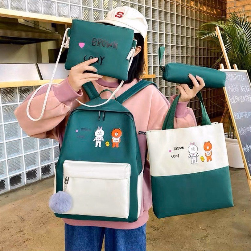 Set Balo 4 Món Browwn Cony Sa79 - Sam Store