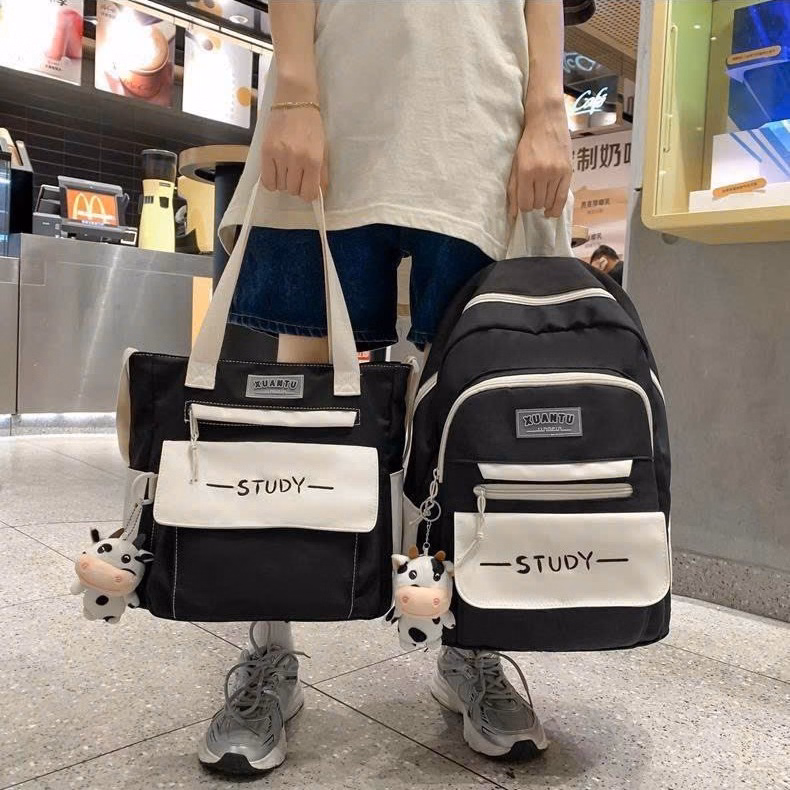 Set 2 Món Balo & Tote Vừa A4 Study Sa93 - Sam Store - Ảnh 2