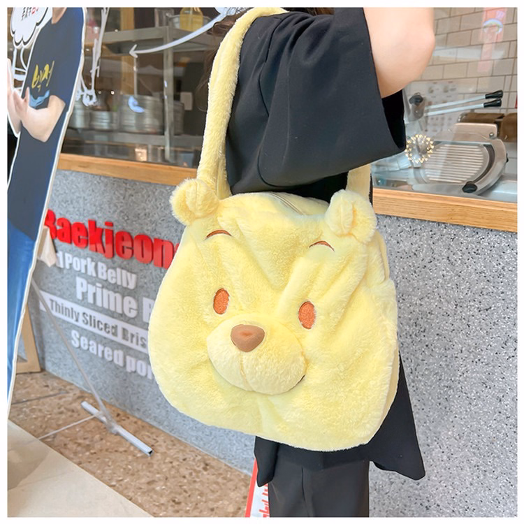 Túi Tote Hoạt Hình Disney Gấu Pooh, Túi Xách Đeo Vai Cỡ Lớn Dễ Thương Sang Trọng - Ảnh 3