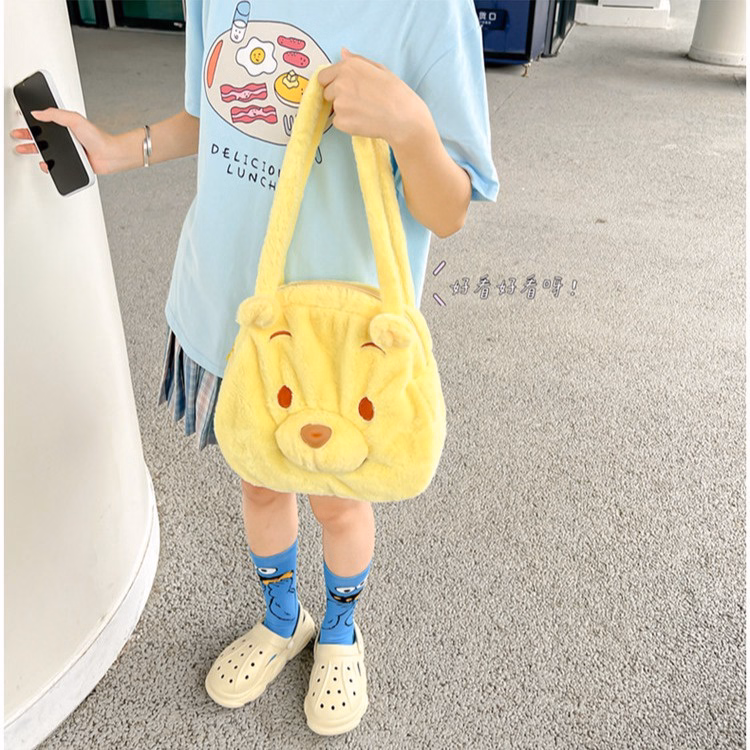 Túi Tote Hoạt Hình Disney Gấu Pooh, Túi Xách Đeo Vai Cỡ Lớn Dễ Thương Sang Trọng - Ảnh 11