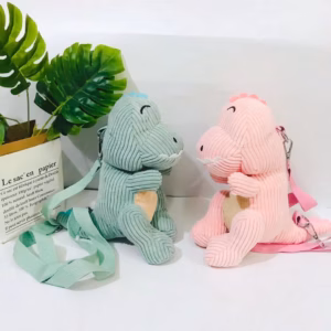 Túi Đeo Chéo Thú Bông Khủng Long Gân 4 Màu Mới Xinh Xắn Đáng Yêu - Dmastore