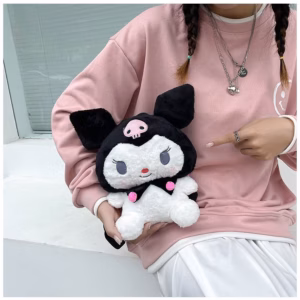 Túi Đeo Chéo Nhồi Bông Hoạt Hình Sanrio Kuromi Pha Màu Siêu Đáng Yêu - Dmastore
