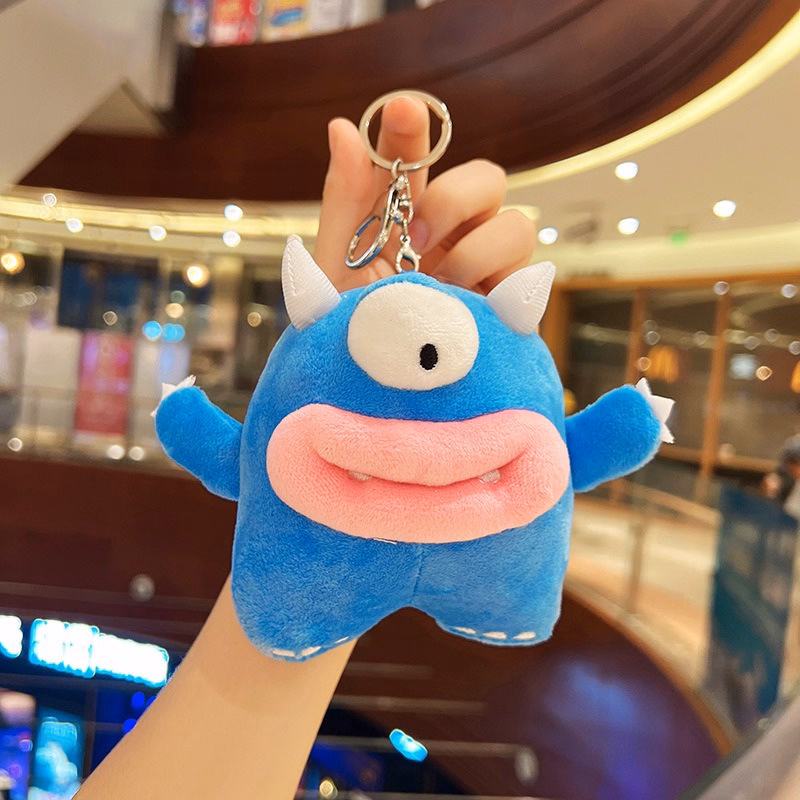 Móc Khóa Quái Vật Môi Dày Ngộ Nghĩnh, Móc Khóa Gấu Nhồi Bông Đáng Yêu - Dmastore - Ảnh 7