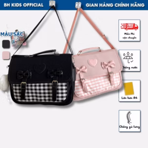 Cặp Đi Học, Đi Chơi Bh Kids Phong Cách Lolita Jk, Thời Trang Nhật Bản, Chống Nước, Chống Sốc, Trẻ Trung, Cá Tính Ch111- Bh Kids