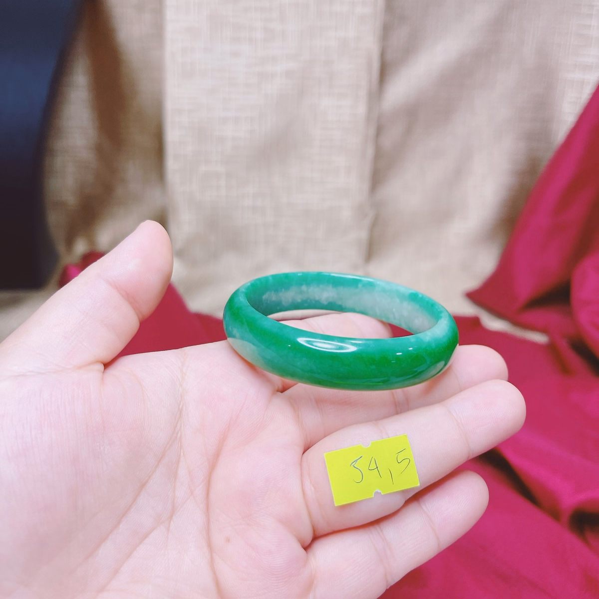 Vòng Tay Bản Hẹ Cẩm Thạch Xanh Thiên Nhiên - Thắng Giang - Ảnh 8