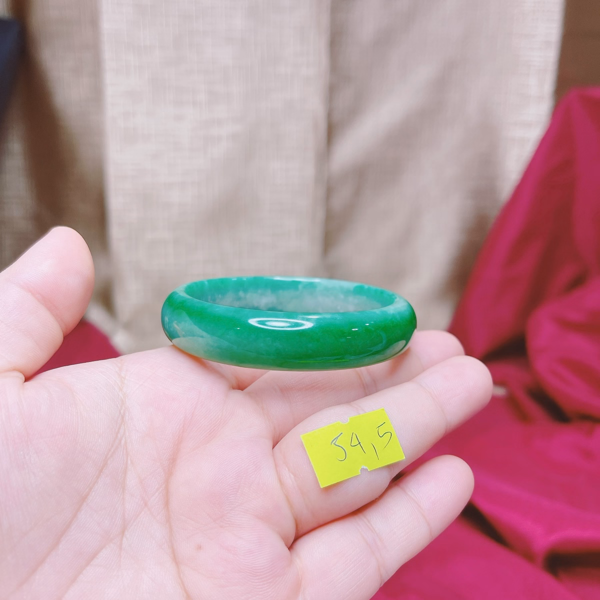 Vòng Tay Bản Hẹ Cẩm Thạch Xanh Thiên Nhiên - Thắng Giang - Ảnh 9