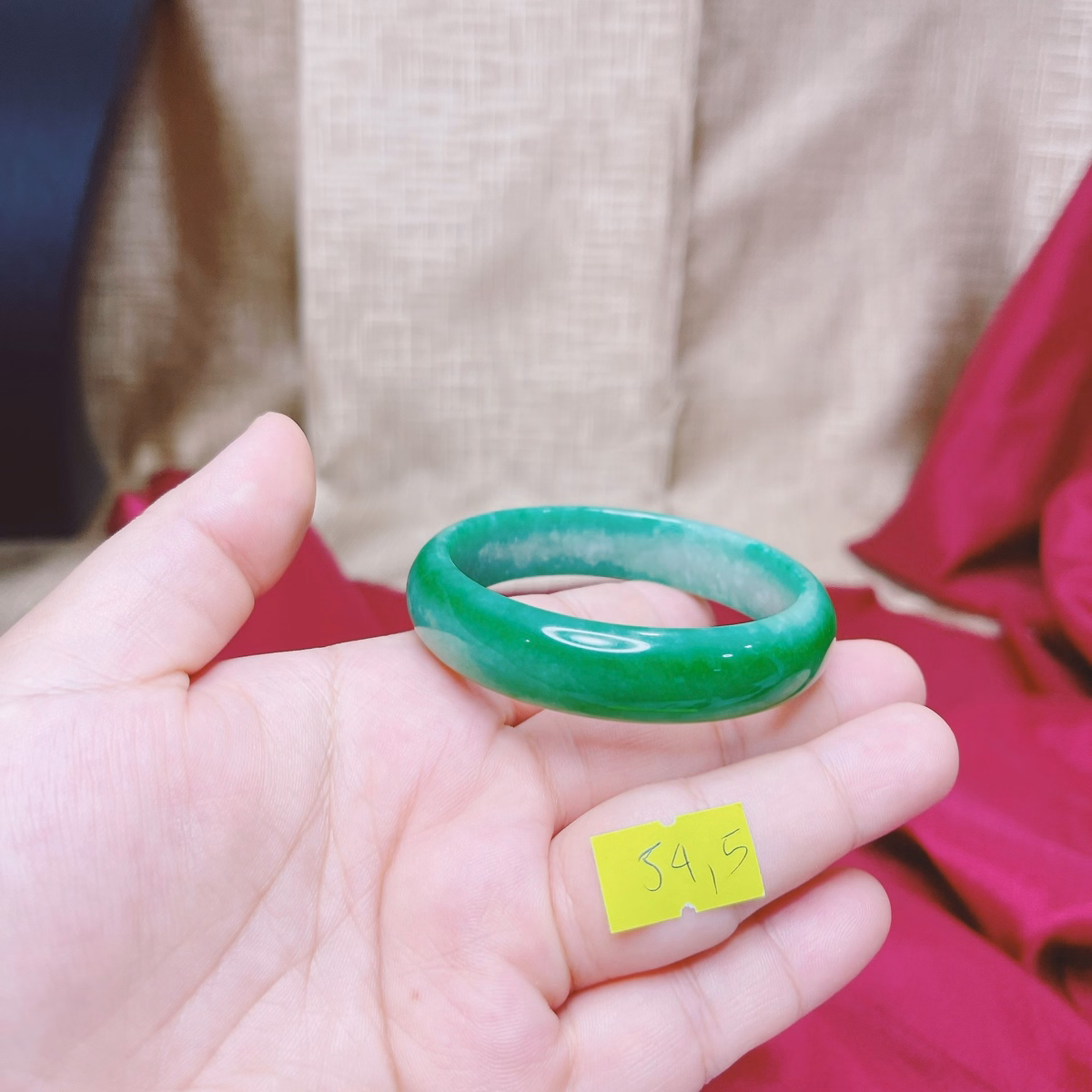 Vòng Tay Bản Hẹ Cẩm Thạch Xanh Thiên Nhiên - Thắng Giang - Ảnh 10