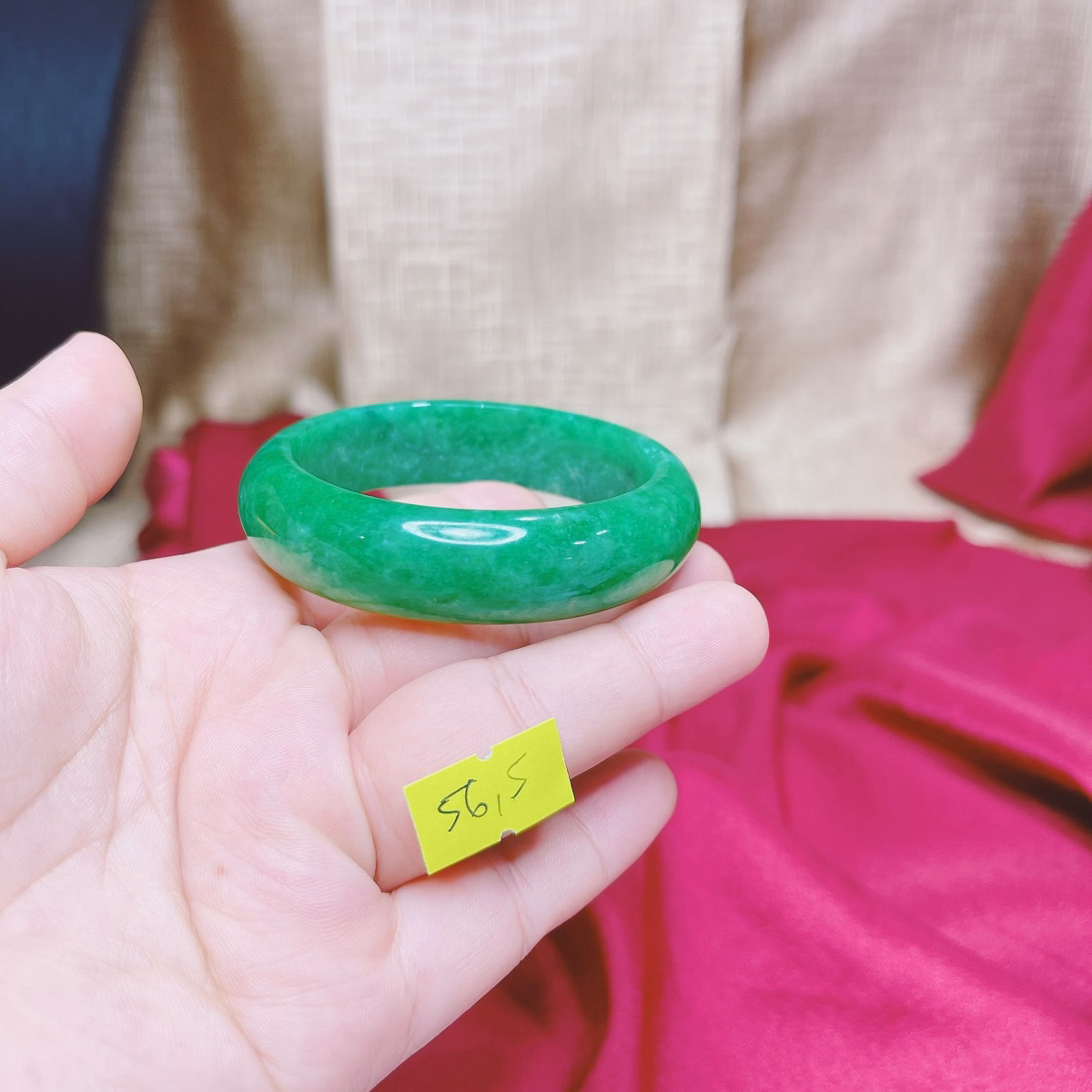 Vòng Tay Bản Hẹ Cẩm Thạch Xanh Thiên Nhiên - Thắng Giang - Ảnh 11