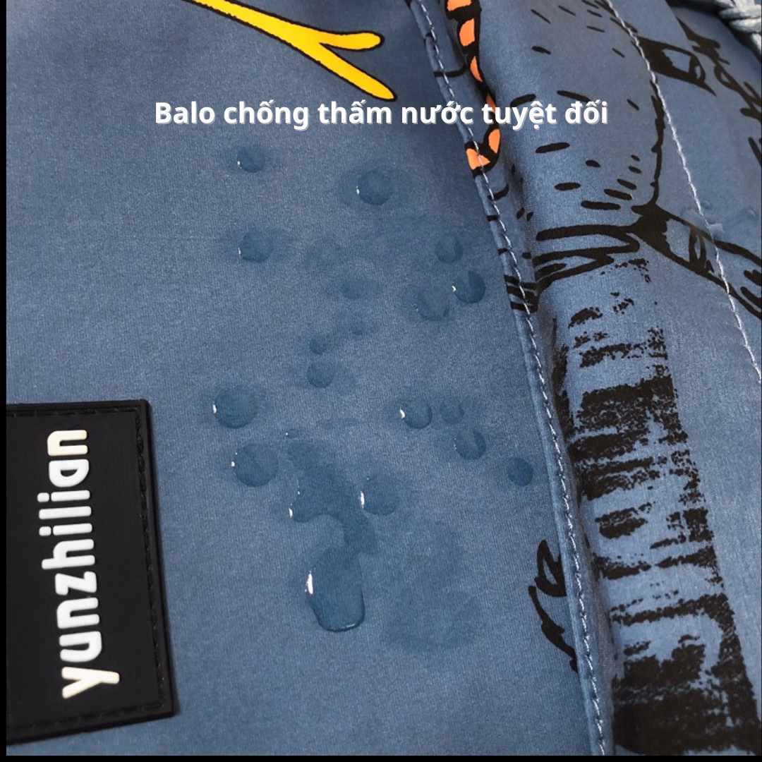 Combo Hộp Bút + Balo Đi Học Bh Kids Phong Cách Đường Phố Junior Hàn Quốc, Ngăn Chứa Rộng, Chống Nước, Chống Sốc Ch109- Bh Kids - Ảnh 3