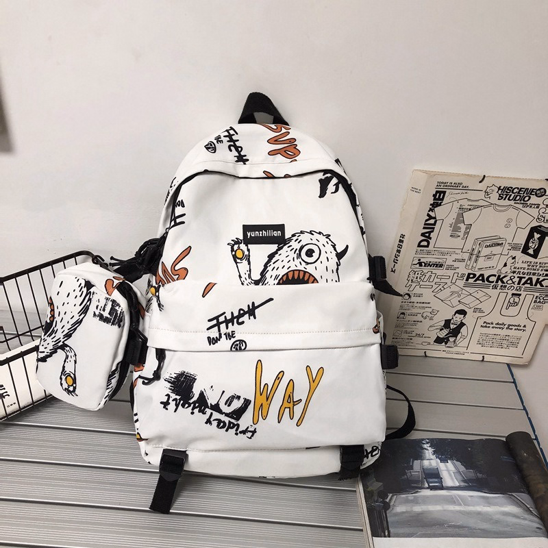 Combo Hộp Bút + Balo Đi Học Bh Kids Phong Cách Đường Phố Junior Hàn Quốc, Ngăn Chứa Rộng, Chống Nước, Chống Sốc Ch109- Bh Kids - Ảnh 11