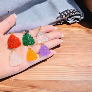 Mặt Dây Chuyền Hồ Ly Chúa Ngọc Cẩm Thạch Thiên Nhiên Móc Vàng Tây 10 Kara - Thắng Giang