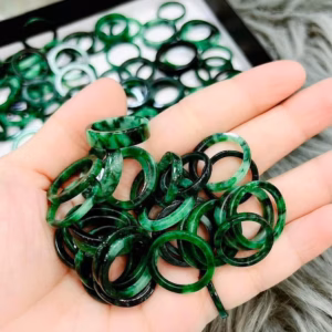 Nhẫn Ngọc Cẩm Thạch Sơn Thuỷ Thiên Nhiên Tuyp B - Thắng Giang