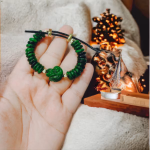 Vòng Tay Hồ Ly Điếu Cẩm Thạch Sơn Thủy Thiên Nhiên Dây Cáp - Thắng Giang