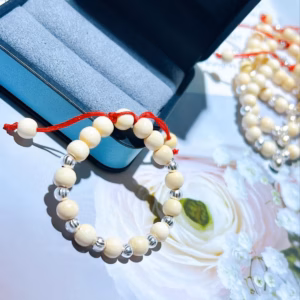 Vòng Tay Dâu Tằm Phối Bi Bạc Ta Cao Cấp Cho Bé - Thắng Giang