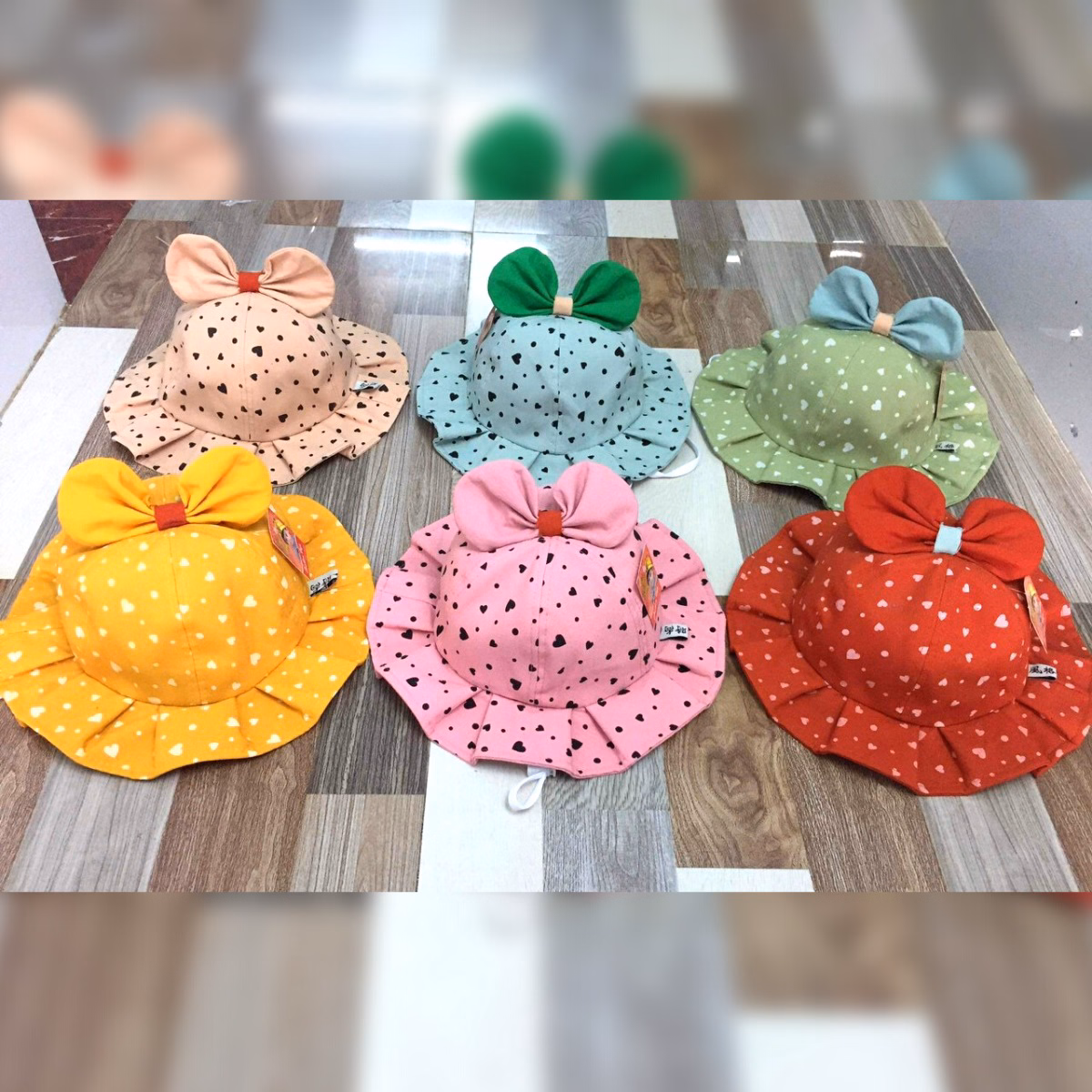 Nón Tai Bèo Họa Tiết Gà Con, Mũ Vải Đính Nơ Cho Bé 3 Đến 10 Tuổi - Shop Mẹ Bống - Ảnh 3